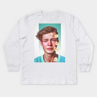 Crying boy Kids Long Sleeve T-Shirt